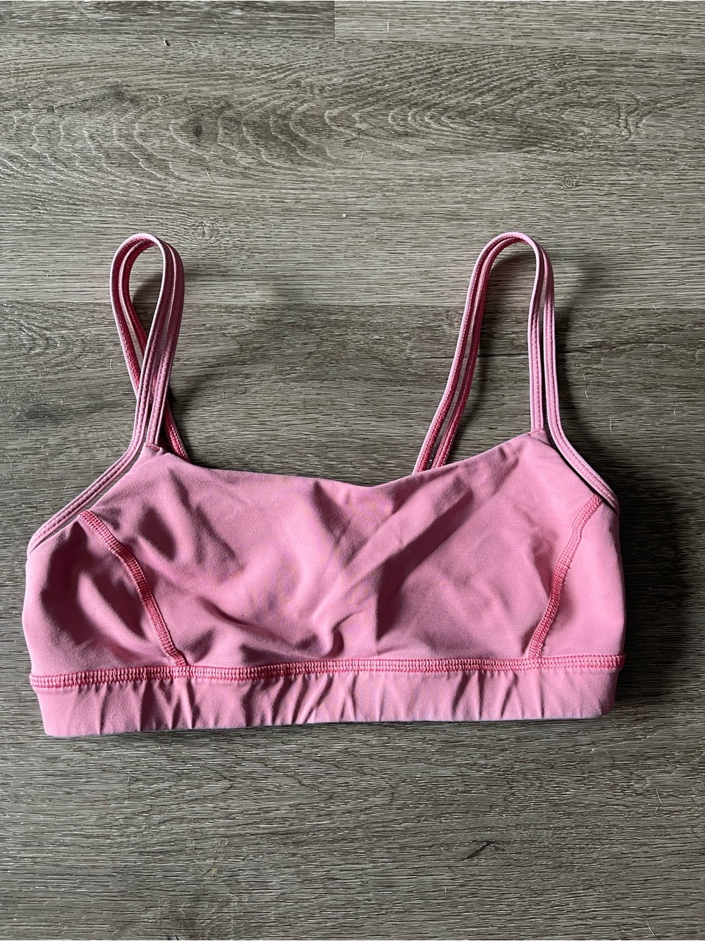 lululemon Flawed athletica Pink Spaghetti-Strap Sports Bra Size 6